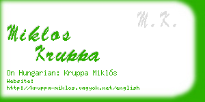 miklos kruppa business card