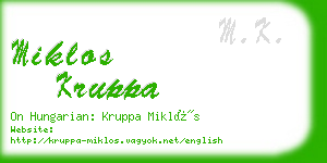 miklos kruppa business card